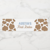 Cowboy First Rodeo Birthday Wasserflaschenetikett (Einzelnes Label)