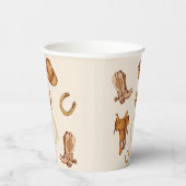 Cowboy First Rodeo Geburtstagsgeschlecht neutral Pappbecher (Rechts)