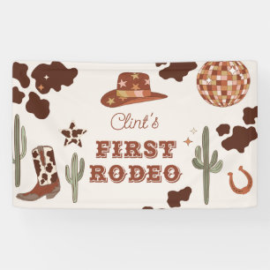 Cowboy First Rodeo Terrakotta 1. Geburtstagsfeier Banner