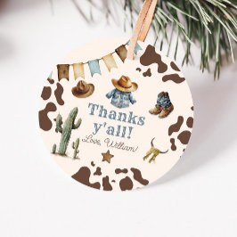 Cowboy First Rodeo Wild West Birthday Vielen Dank Geschenkanhänger