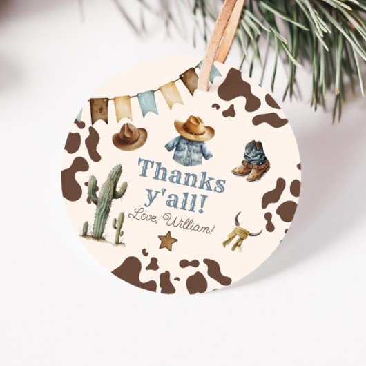 Cowboy First Rodeo Wild West Birthday Vielen Dank Geschenkanhänger