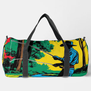 Cowboy-Fischer am Flussufer Duffle Bag