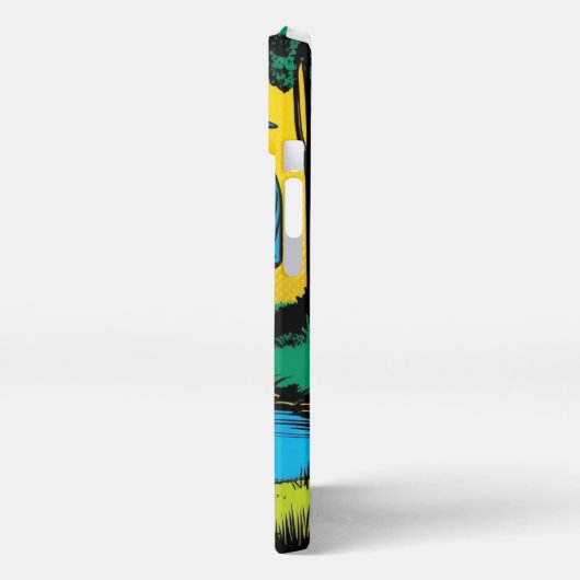 Cowboy Fisherman on Riverbank iPhone Hülle (Linke Seite)