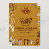 CowBoy flache Ferienkarte Feiertagskarte (Vorne/Hinten)
