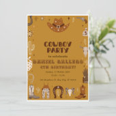CowBoy flache Ferienkarte Feiertagskarte (Stehend Vorderseite)