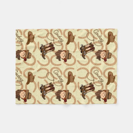 Cowboy Fleecedecke (Vorderseite (Horizontal))