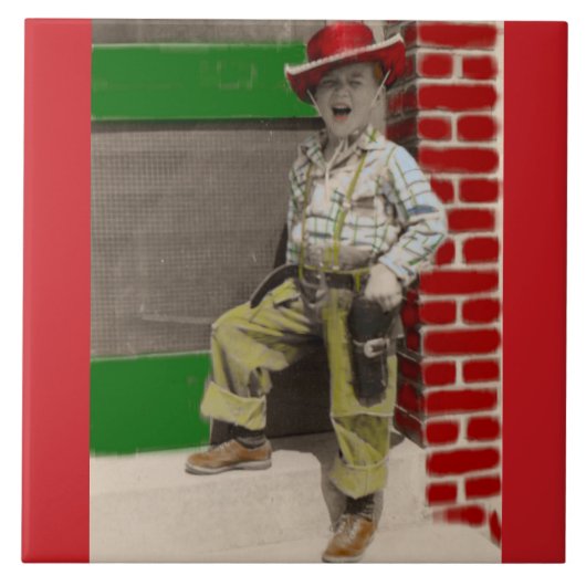 Cowboy Fliese (Vorderseite)