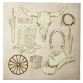 Cowboy Fliese (Vorderseite)