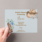 COWBOY FLORAL BRAUTPARTY ACRYLEINLADUNGEN (Insitu (Handheld))