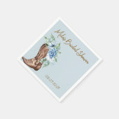 COWBOY FLORAL BRAUTPARTY SERVIETTE (Ecke)