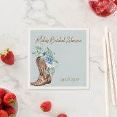 COWBOY FLORAL BRAUTPARTY SERVIETTE (Beispiel)