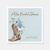 COWBOY FLORAL BRAUTPARTY SERVIETTE (Vorderseite)