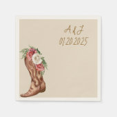 COWBOY FLORAL BRAUTPARTY SERVIETTE (Vorderseite)