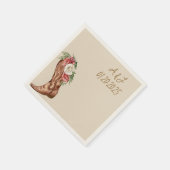 COWBOY FLORAL BRAUTPARTY SERVIETTE (Ecke)
