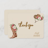COWBOY FLORAL BRIDAL SHOWER EINLADUNG (Vorne/Hinten)