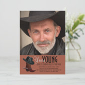 Cowboy-Foto Einladung (Stehend Vorderseite)