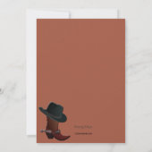 Cowboy-Foto Einladung (Rückseite)