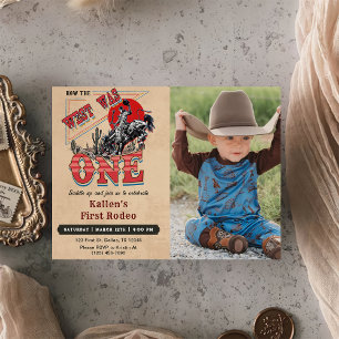 Cowboy Foto Geburtstag wie der Westen eins war Einladung