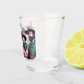Cowboy Friends Drinking Shots Custom Schnapsglas (Rechts)