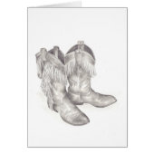 Cowboy Fringed Boots Grußkarte (Vorne)