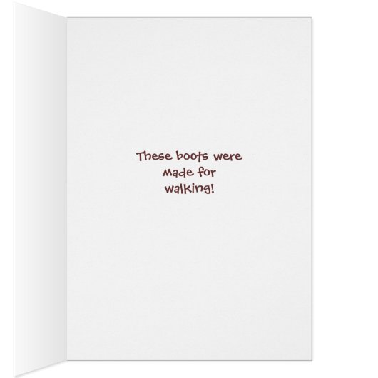 Cowboy Fringed Boots Grußkarte (Innen (Rechts))