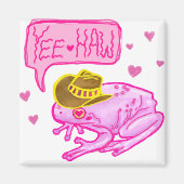 Cowboy Frog Yee Haw Design Magnet (Vorne)