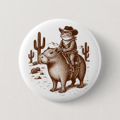 Cowboy Frosch Button (Vorderseite)