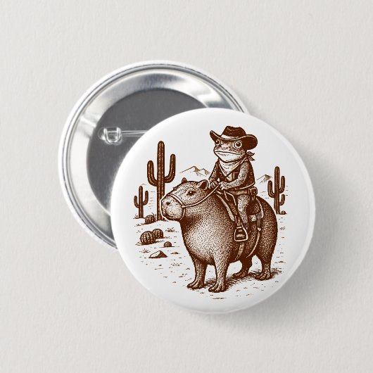 Cowboy Frosch Button (Vorne & Hinten)