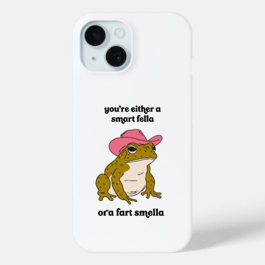 Cowboy Frosch Meme Smart Fella oder Fart Smella Case-Mate iPhone Hülle (Rückseite)