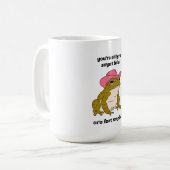 Cowboy Frosch Meme Smart Fella oder Fart Smella Kaffeetasse (Vorderseite Links)