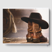 Cowboy Funeral Memorial Guest Book Gästebuch (Rückseite)