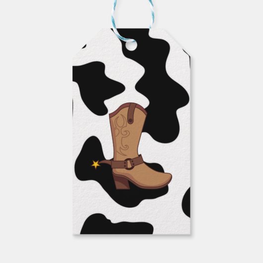 Cowboy-Gastgeschenk Geschenkanhänger (Rückseite)