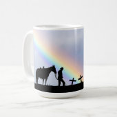 Cowboy Gebet Kaffeemaschine Tasse (Vorderseite Links)