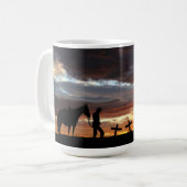 Cowboy Gebet Kaffeemaschine Tasse (Vorderseite Links)