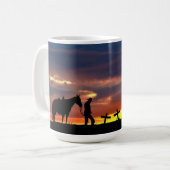 Cowboy Gebet Kaffeemaschine Tasse (Vorderseite Links)
