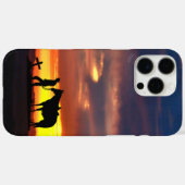 Cowboy Gebet Silhouette iPhone Case (Rückseite (Horizontal))