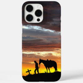 Cowboy Gebet Silhouette iPhone Case