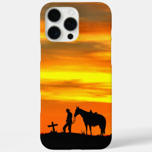 Cowboy Gebet Silhouette iPhone Case