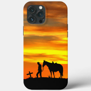 Cowboy Gebet-Silhouette mit Sunset iPhone Gehäuse Case-Mate iPhone Hülle