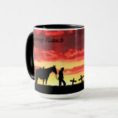 Cowboy-Gebets-Kaffeetasse Tasse (Vorderseite Links)