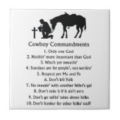 Cowboy-Gebote Fliese (Vorderseite)