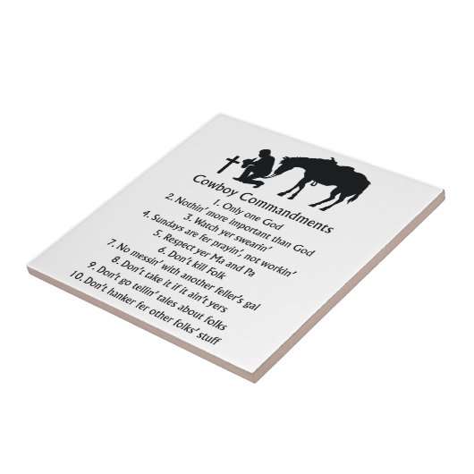 Cowboy-Gebote Fliese (Seite)