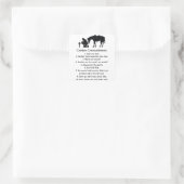 Cowboy-Gebote Quadratischer Aufkleber (Tasche)