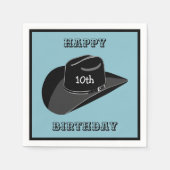 Cowboy-Geburtshut Serviette (Vorderseite)