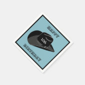 Cowboy-Geburtshut Serviette (Ecke)