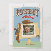 Cowboy-Geburtstag Einladung (Vorderseite)