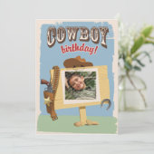 Cowboy-Geburtstag Einladung (Stehend Vorderseite)