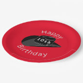 Cowboy-Geburtstag Pappteller (Schrägansicht)