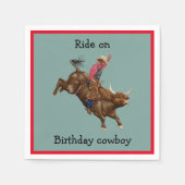 Cowboy-Geburtstag Serviette (Vorderseite)