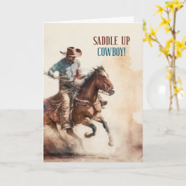 Cowboy-Geburtstag Western Thema Reiter Karte